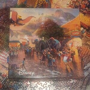 Disney Dumbo Thomas Kinkade 750 Piece Puzzle Circus Scene Made in USA